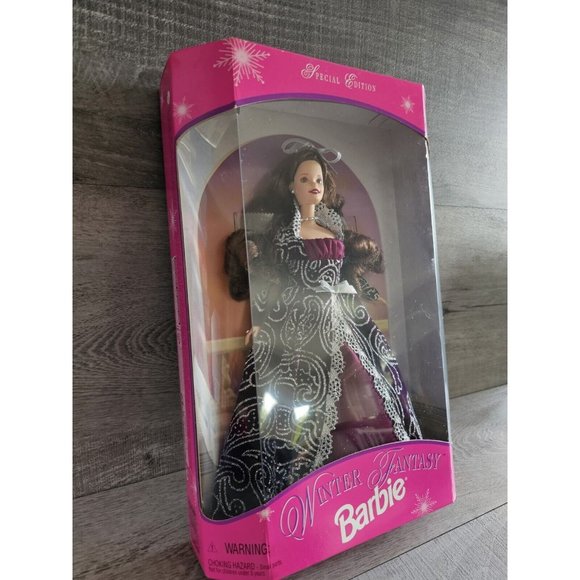 Vintage Winter Fantasy Special Edition Brunette Barbie Doll 1996 Mattel #17666 - Picture 4 of 8